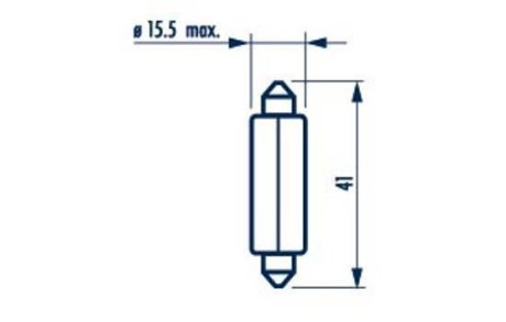 3000 Лампа C18W 12V 18W SV8,5 15x41 |FESTOON 41mm| (10шт) NARVA 17512