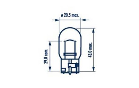 3000 Лампа WY21W 12V 21W W3X16d AMBER (10шт) NARVA 17629