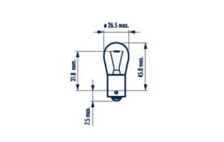 3000 Лампа PY21W 12V 21W BAU15s AMBER (10шт) NARVA 17638