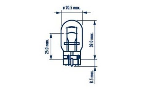 3000 Лампа W21/5W 12V 21/5W W3X16q (10шт) NARVA 17919