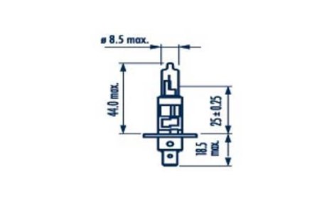 3000 Лампа H1 12V 55W P14,5S HALOGENE NARVA 48320