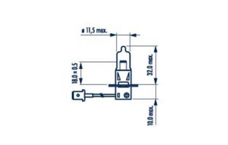 3000 Лампа H3 12V 55W PK22s H2 12V NARVA 48321