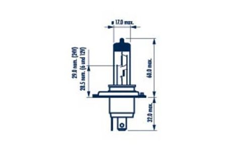 3000 Лампа H4 12V 60/55W P43t 12V NARVA 48881