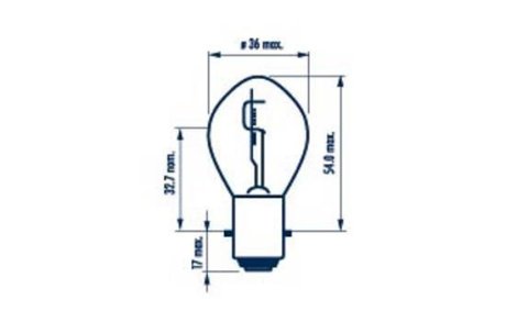 3000 Лампа S2 12V 35/35W BA20d NARVA 49531