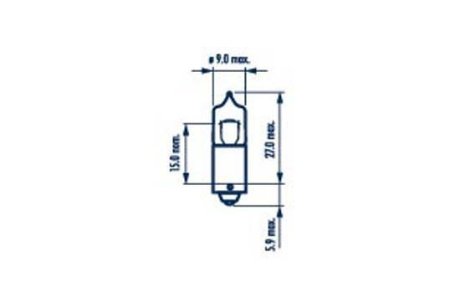 3000 Лампа H6W 12V 6W BAX9s HALOGEN MINIATURE NARVA 68161