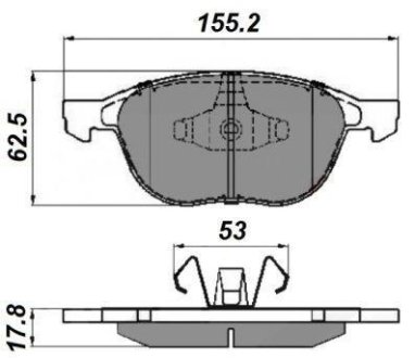 Тормозные колодки пер. Focus/C-Max/Kuga 03- National NP2002