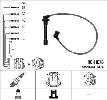 Високовольтні провода NGK RCHE73