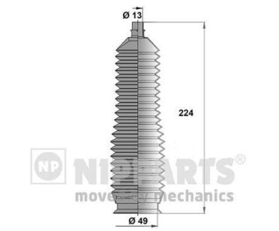 Пыльник рулевого механизма NIPPARTS J2840301