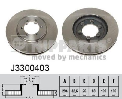 Гальмівні диски NIPPARTS J3300403