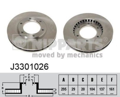 Гальмівні диски NIPPARTS J3301026