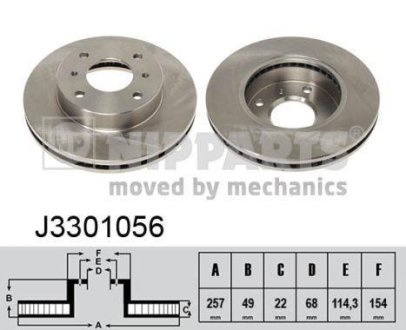 Тормозной диск NIPPARTS J3301056