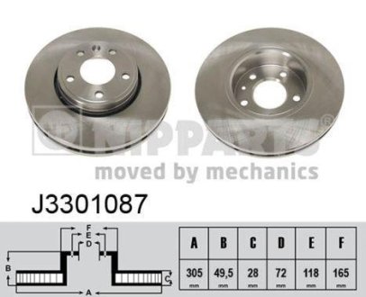 Тормозные диски NIPPARTS J3301087