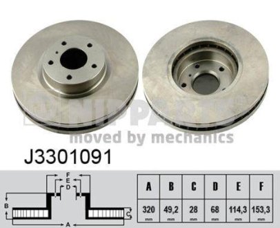 Тормозной диск NIPPARTS J3301091