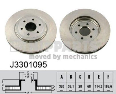 Тормозные диски NIPPARTS J3301095