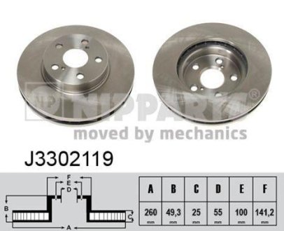 Тормозные диски NIPPARTS J3302119