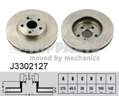 Тормозные диски NIPPARTS J3302127