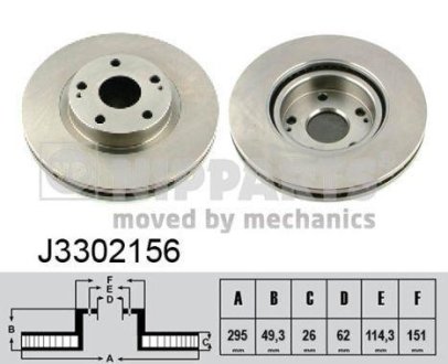 Тормозные диски NIPPARTS J3302156