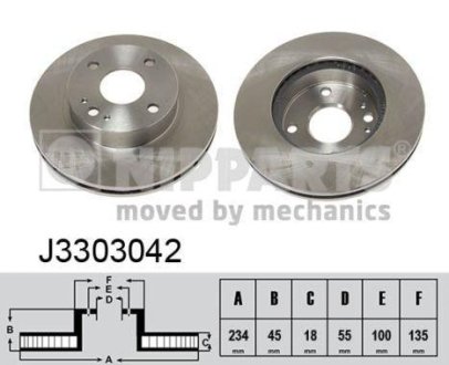 Тормозные диски NIPPARTS J3303042