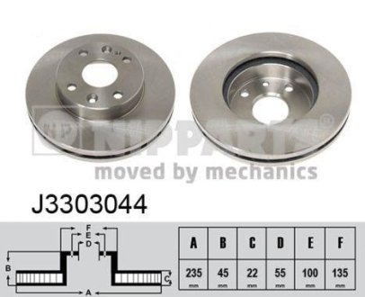 Тормозной диск NIPPARTS J3303044