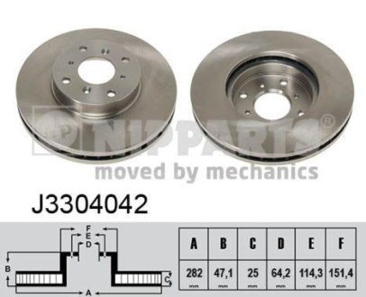 Тормозные диски NIPPARTS J3304042