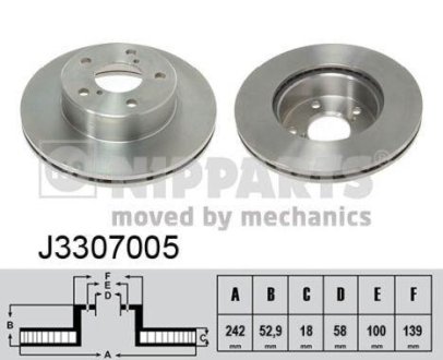 Тормозные диски NIPPARTS J3307005