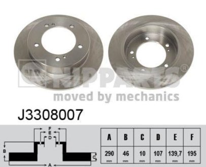 Тормозные диски NIPPARTS J3308007