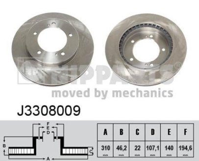 Тормозные диски NIPPARTS J3308009