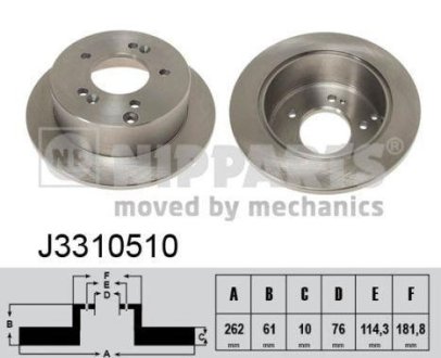 Тормозной диск NIPPARTS J3310510