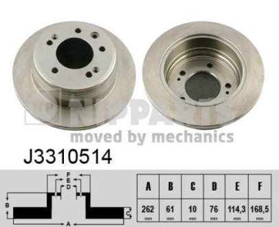 Тормозные диски задние NIPPARTS J3310514