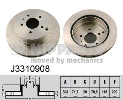 Гальмівні диски NIPPARTS J3310908