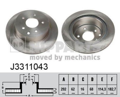 Тормозной диск NIPPARTS J3311043