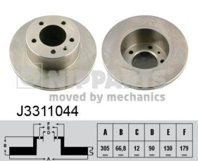 Тормозные диски задние NIPPARTS J3311044