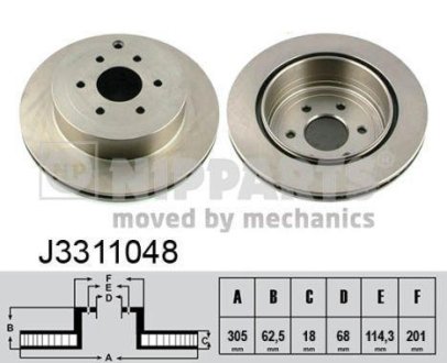 Гальмівні диски NIPPARTS J3311048