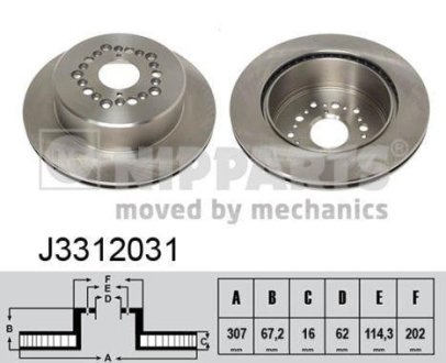 Тормозные диски NIPPARTS J3312031