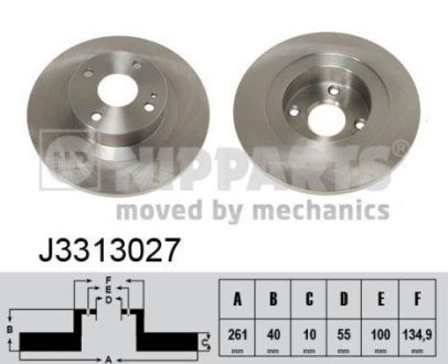 Тормозные диски NIPPARTS J3313027