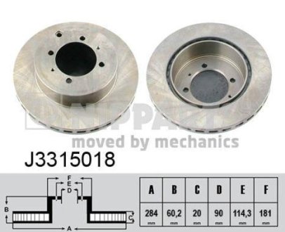 Диск тормозной NIPPARTS J3315018