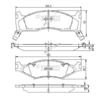 Тормозные колодки дисковые NIPPARTS J3600302