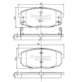 Тормозные колодки дисковые NIPPARTS J3600319