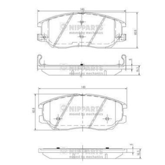 Гальмівні колодки дискові NIPPARTS J3600327