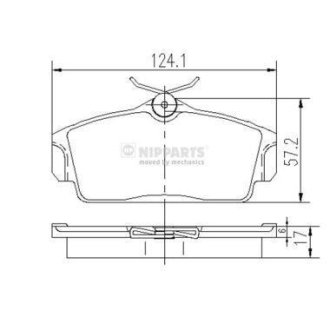 Гальмівні колодки дискові NIPPARTS J3601068