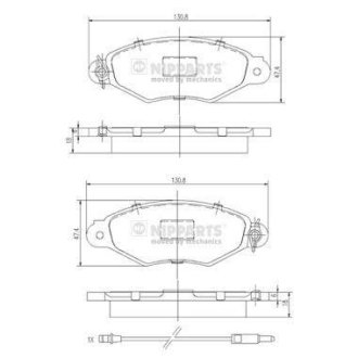 Тормозные колодки дисковые NIPPARTS J3601093