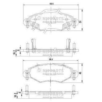 Тормозные колодки дисковые NIPPARTS J3602113