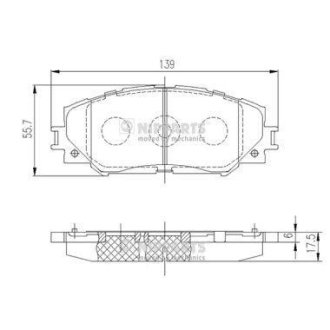 Тормозные колодки дисковые NIPPARTS J3602120