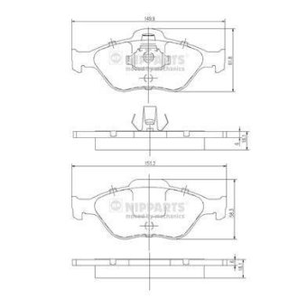 Тормозные колодки дисковые NIPPARTS J3603065