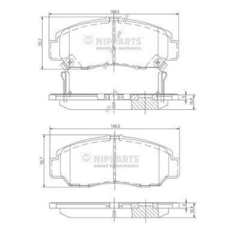 Гальмівні колодки NIPPARTS J3604051