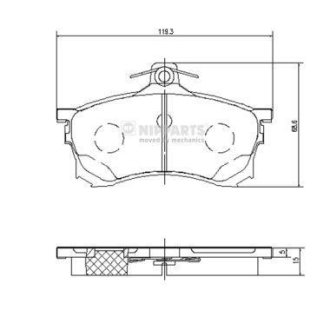 Гальмівні колодки дискові NIPPARTS J3605037