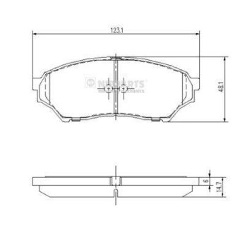 Гальмівні колодки дискові NIPPARTS J3605040