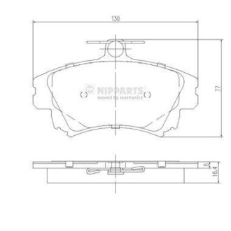 Гальмівні колодки дискові NIPPARTS J3605042