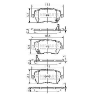 Тормозные колодки дисковые NIPPARTS J3608026