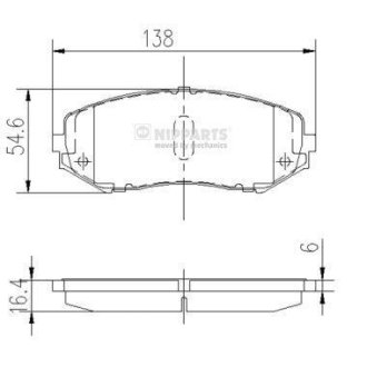 Тормозные колодки дисковые NIPPARTS J3608029